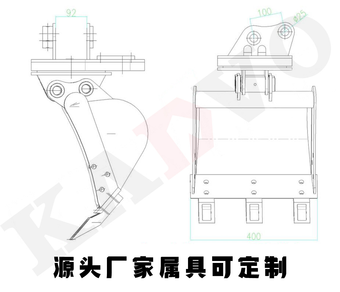 400挖斗尺寸